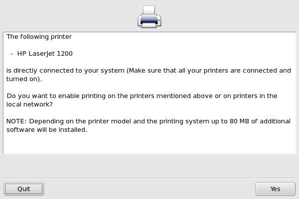 检测到新打印机